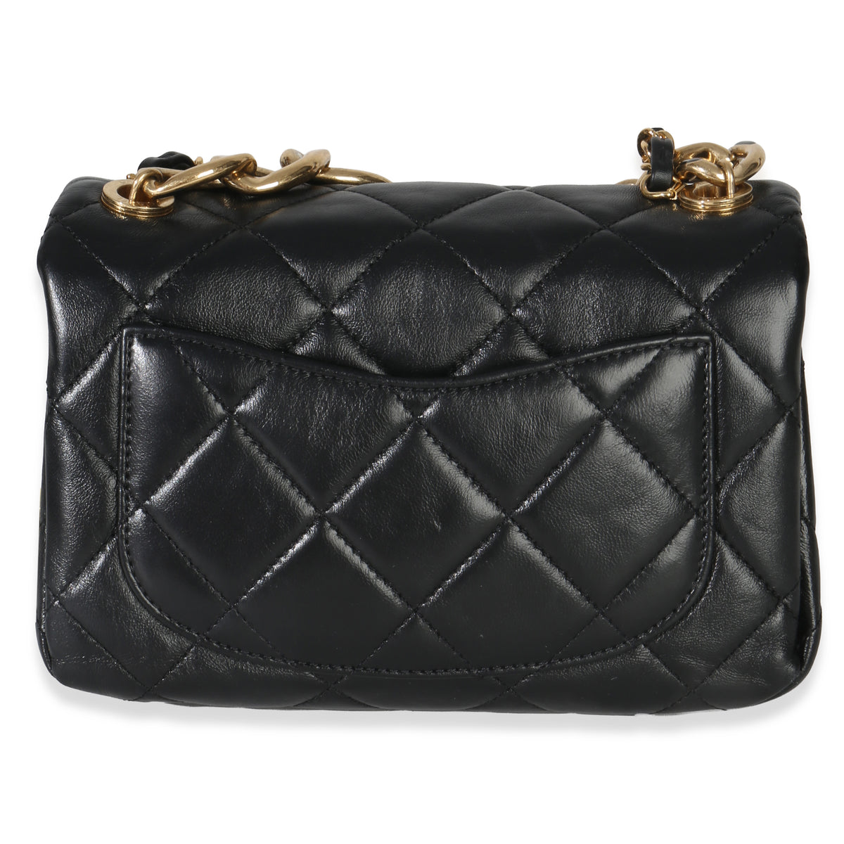 Chanel Black Quilted Lambskin Small Colour Match Flap Bag Handbag bv