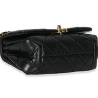 Chanel Black Quilted Lambskin Small Colour Match Flap Bag Handbag clasp