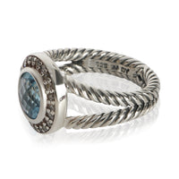 David Yurman Sterling Silver Topaz and Diamond Cerise Ring sv