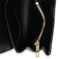 Celine Black Satinated Calfskin Mini 16 Top Handle Bag Handbag box