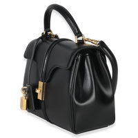 Celine Black Satinated Calfskin Mini 16 Top Handle Bag Handbag sv