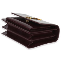 Saint Laurent Red Wine Patent Monogram Small Sunset Bag Handbag box