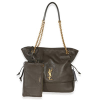 Saint Laurent Olive Quilted Lambskin Jamie Small Shopping Tote Handbag fv