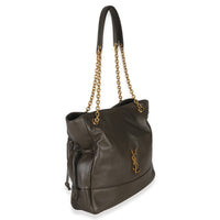 Saint Laurent Olive Quilted Lambskin Jamie Small Shopping Tote Handbag pv