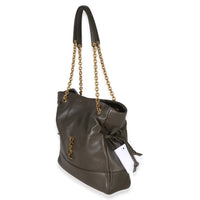 Saint Laurent Olive Quilted Lambskin Jamie Small Shopping Tote Handbag sv