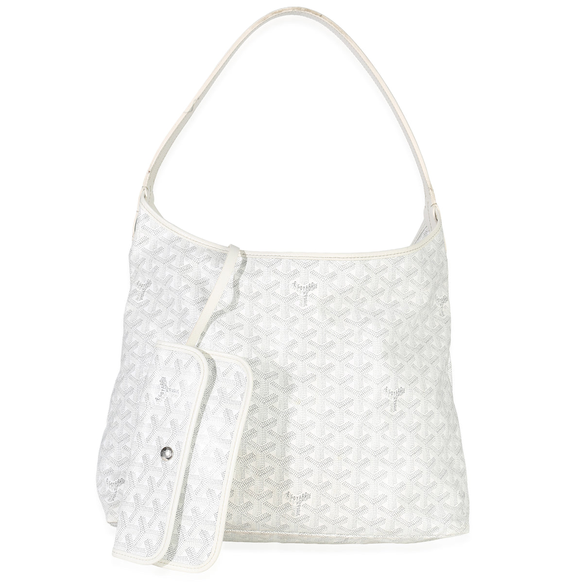 Goyard White ine Canvas Boheme Hobo Handbag id