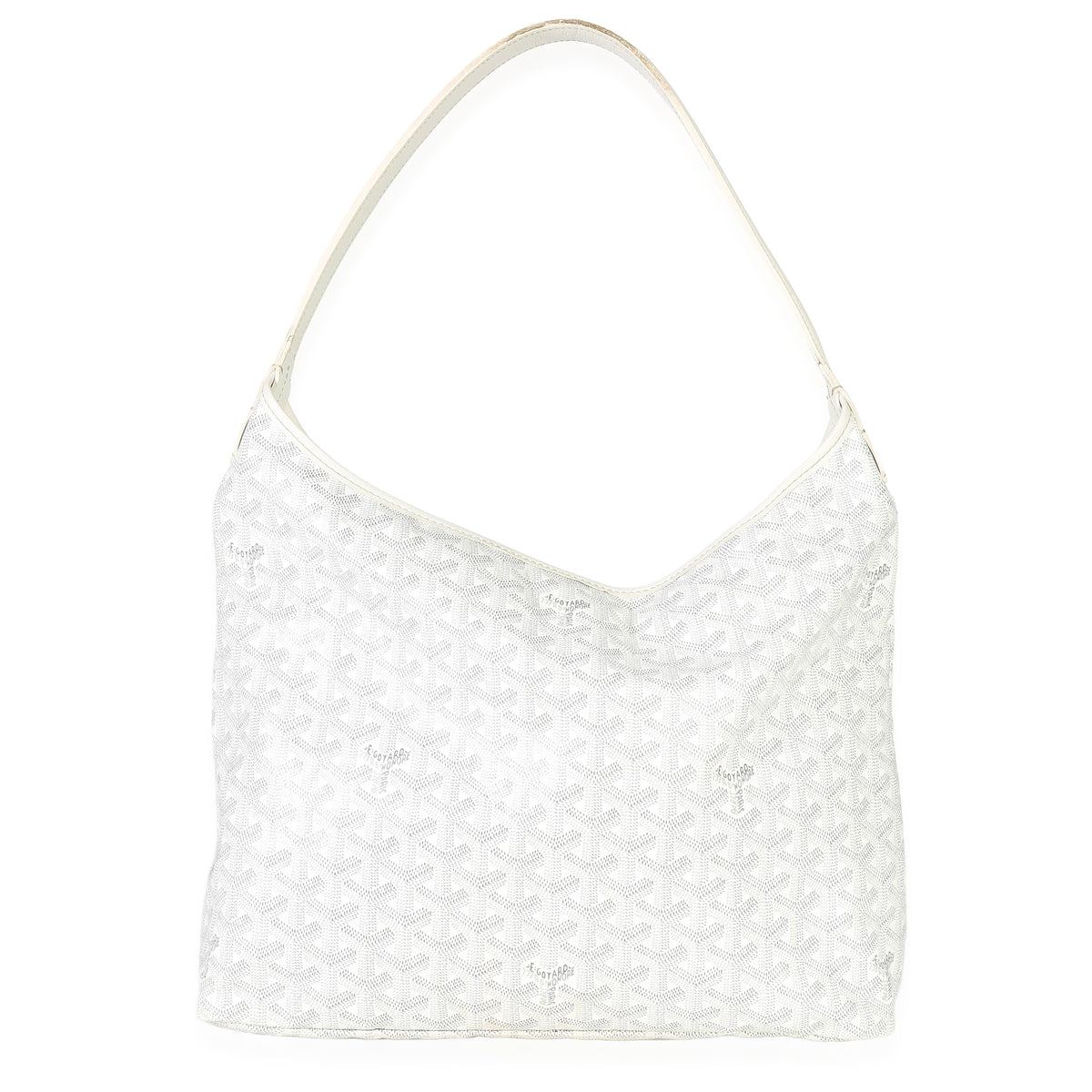 Goyard White ine Canvas Boheme Hobo Handbag bv