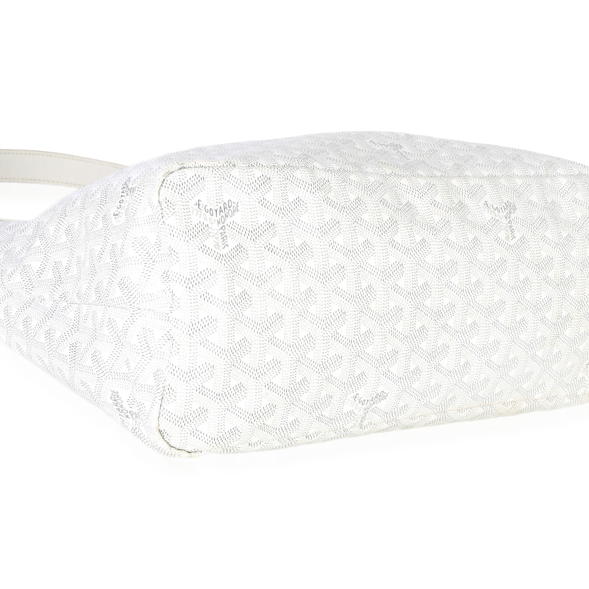 Goyard White ine Canvas Boheme Hobo Handbag clasp