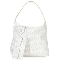 Goyard White ine Canvas Boheme Hobo Handbag fv
