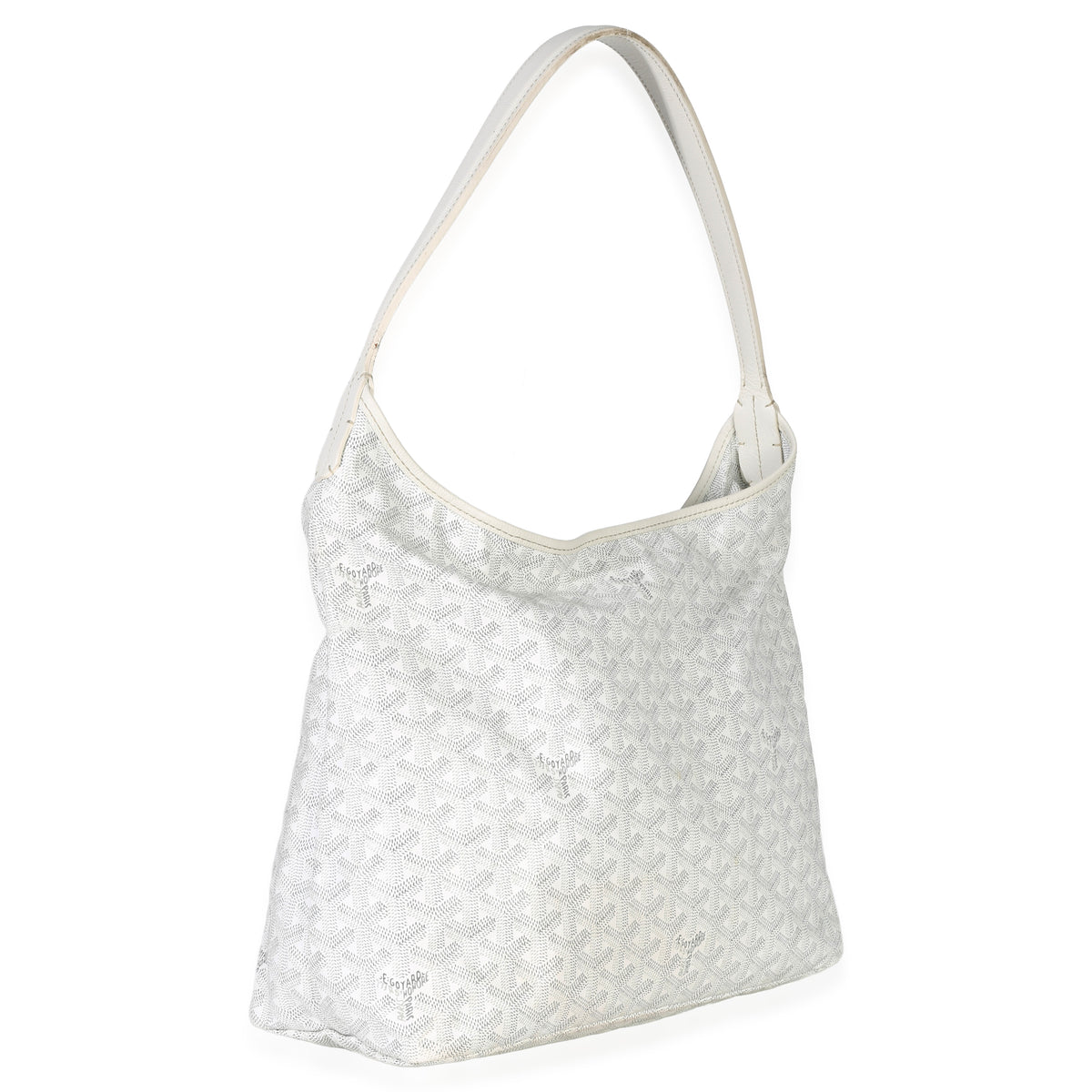 Goyard White ine Canvas Boheme Hobo Handbag pv
