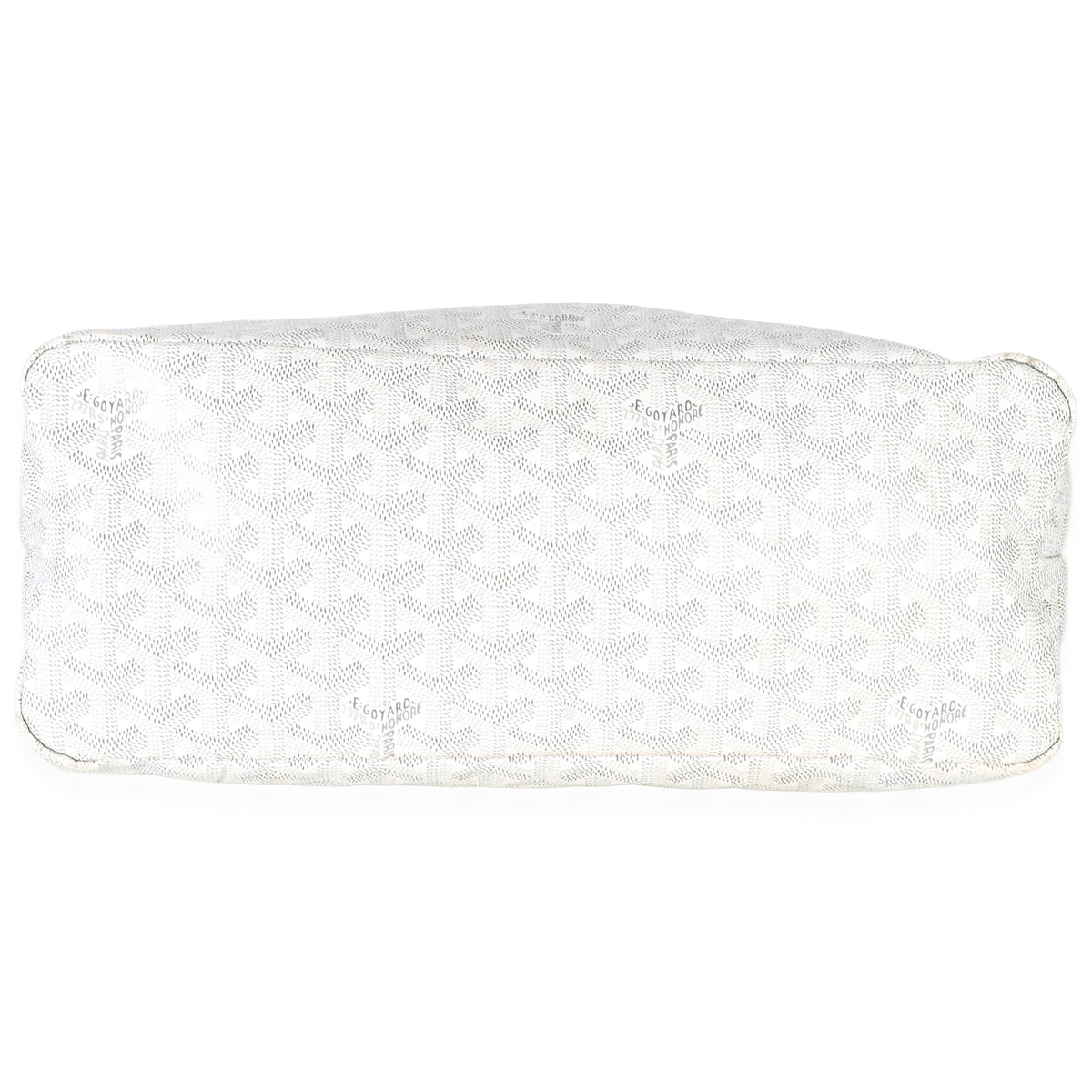 Goyard White ine Canvas Boheme Hobo Handbag stamp