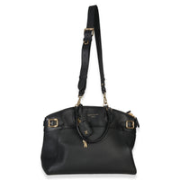 Louis Vuitton Black Grained Calfskin Monogram Vendome MM Handbag av