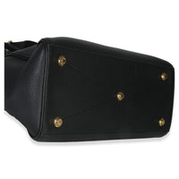 Louis Vuitton Black Grained Calfskin Monogram Vendome MM Handbag clasp