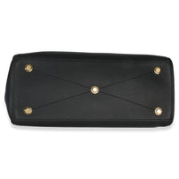 Louis Vuitton Black Grained Calfskin Monogram Vendome MM Handbag stamp