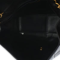 Chanel Vintage 24k Black Quilted Lambskin Jumbo XL Maxi Flap Bag Handbag 10