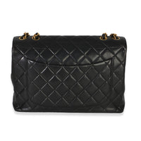 Chanel Vintage 24k Black Quilted Lambskin Jumbo XL Maxi Flap Bag Handbag 5