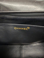 Chanel Vintage 24k Black Quilted Lambskin Jumbo XL Maxi Flap Bag Handbag ad4