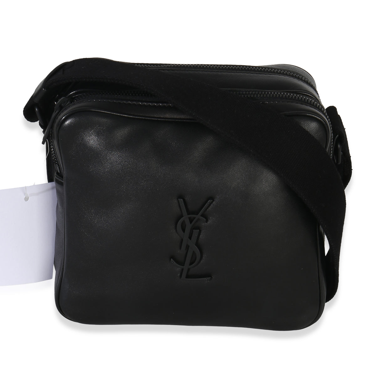 Saint Laurent Black Lambskin Monogram Niki Cube Camera Bag Handbag fv
