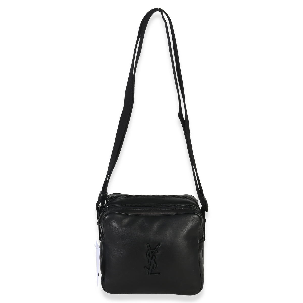 Saint Laurent Black Lambskin Monogram Niki Cube Camera Bag Handbag av