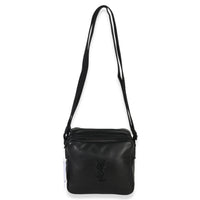 Saint Laurent Black Lambskin Monogram Niki Cube Camera Bag Handbag av