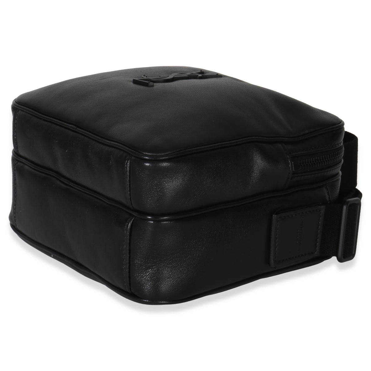 Saint Laurent Black Lambskin Monogram Niki Cube Camera Bag Handbag box