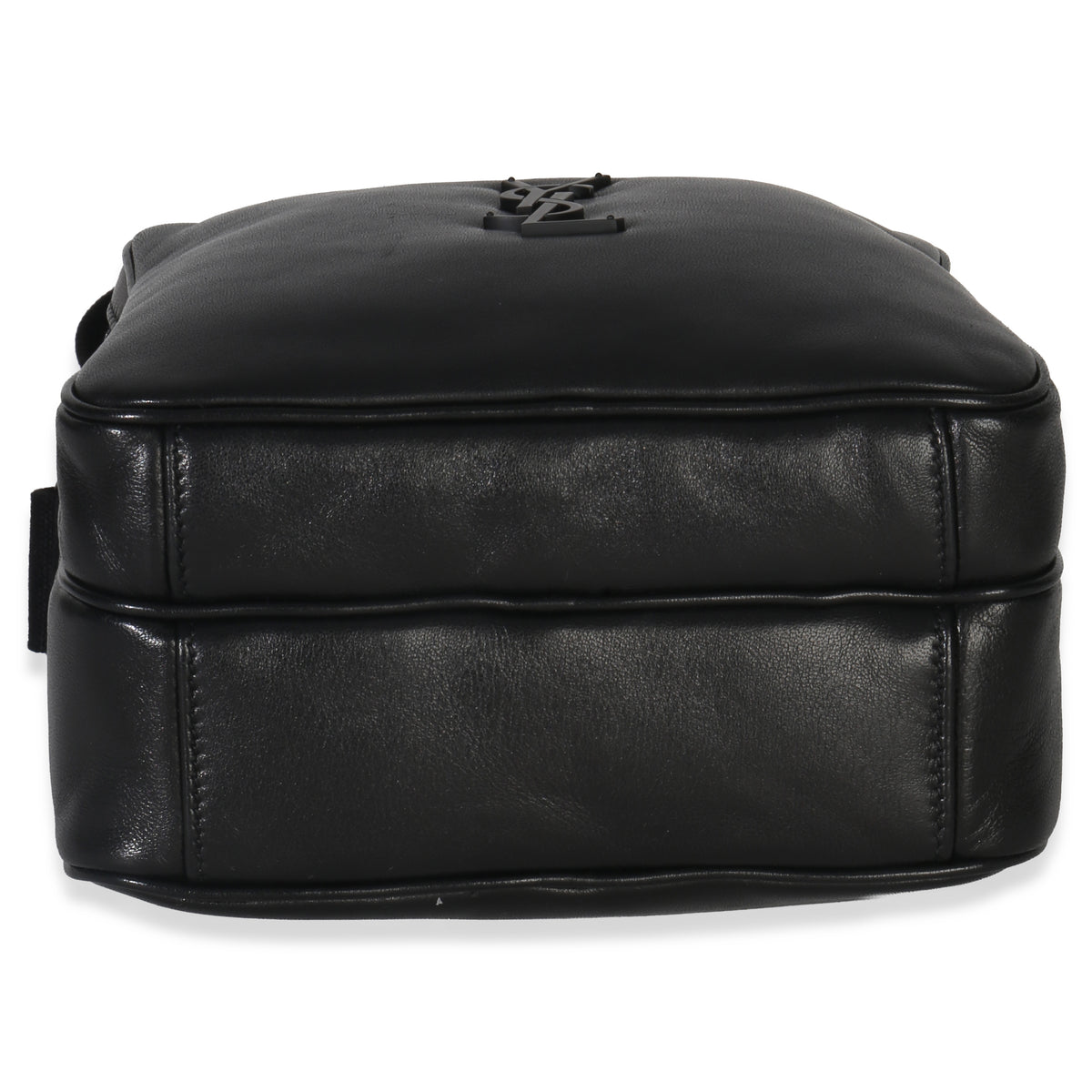 Saint Laurent Black Lambskin Monogram Niki Cube Camera Bag Handbag stamp