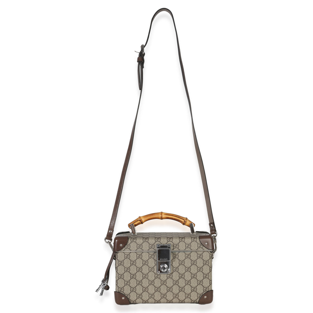 Gucci Beige GG Supreme Monogram Globe Trotter Beauty Case Handbag av
