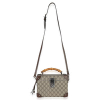 Gucci Beige GG Supreme Monogram Globe Trotter Beauty Case Handbag av