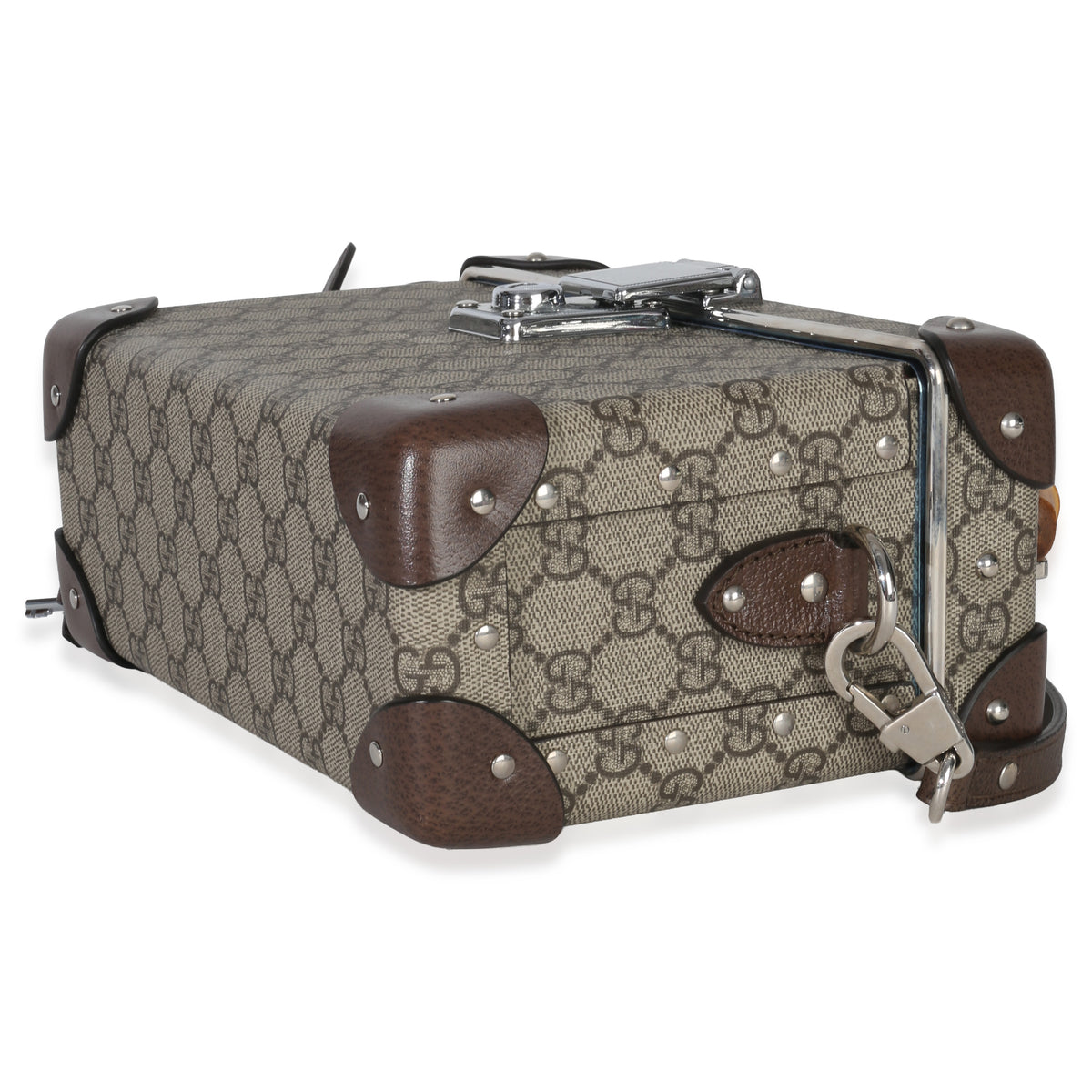 Gucci Beige GG Supreme Monogram Globe Trotter Beauty Case Handbag box