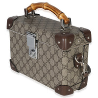Gucci Beige GG Supreme Monogram Globe Trotter Beauty Case Handbag sv
