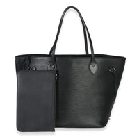 Louis Vuitton Black Epi Neverfull MM Handbag fv