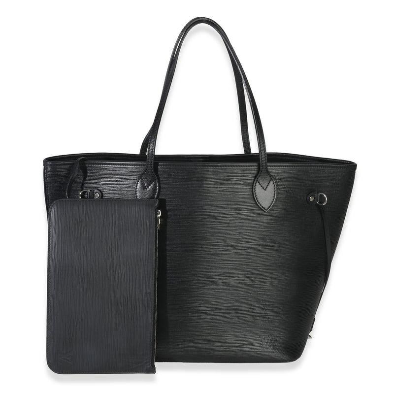 Louis Vuitton Black Epi Neverfull MM Handbag fv