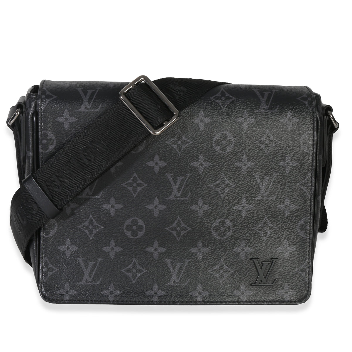 Louis Vuitton Monogram Eclipse Canvas District PM Handbag fv
