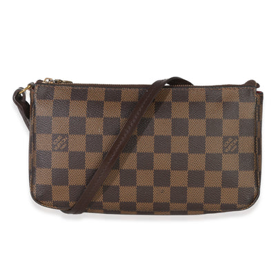 Louis Vuitton Damier Ebene Canvas Pochette Accessoires NM Handbag fv