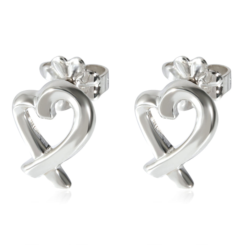 Tiffany & Co. Sterling Silver  Paloma Picasso Loving Heart Earrings fv
