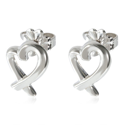 Tiffany & Co. Sterling Silver  Paloma Picasso Loving Heart Earrings fv