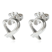 Tiffany & Co. Sterling Silver  Paloma Picasso Loving Heart Earrings fv