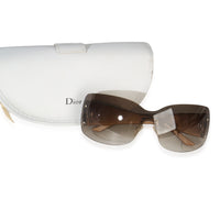 Christian Dior Tortoise Acetate Ethnidior Jeweled Rimless Square Sunglaseses id