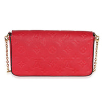 Louis Vuitton Scarlet Monogram Empreinte Félicie Pochette Handbag bv
