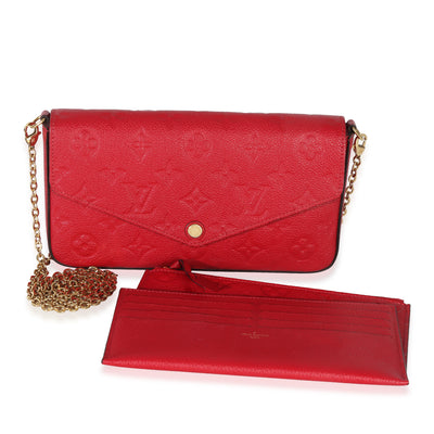 Louis Vuitton Scarlet Monogram Empreinte Félicie Pochette Handbag fv
