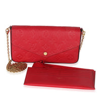 Louis Vuitton Scarlet Monogram Empreinte Félicie Pochette Handbag fv