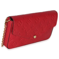Louis Vuitton Scarlet Monogram Empreinte Félicie Pochette Handbag pv