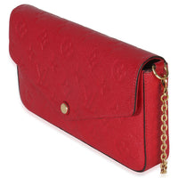 Louis Vuitton Scarlet Monogram Empreinte Félicie Pochette Handbag sv