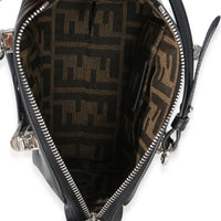 Fendi Black White Vitello King Logo Embossed Plexiglass Mini By The Way Satchel Handbag box