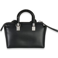 Fendi Black White Vitello King Logo Embossed Plexiglass Mini By The Way Satchel Handbag bv