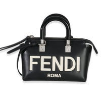 Fendi Black White Vitello King Logo Embossed Plexiglass Mini By The Way Satchel Handbag id
