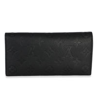 Louis Vuitton Black Dune Monogram Empreinte Emilie Wallet Wallet bv