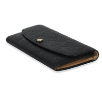 Louis Vuitton Black Dune Monogram Empreinte Emilie Wallet Wallet clasp