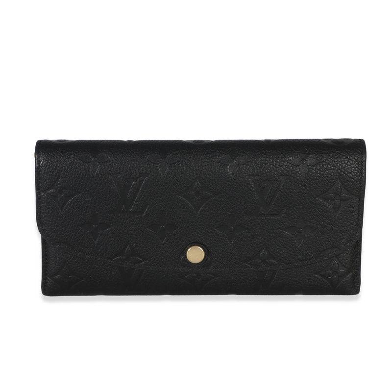 Louis Vuitton Black Dune Monogram Empreinte Emilie Wallet Wallet fv