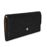Louis Vuitton Black Dune Monogram Empreinte Emilie Wallet Wallet pv